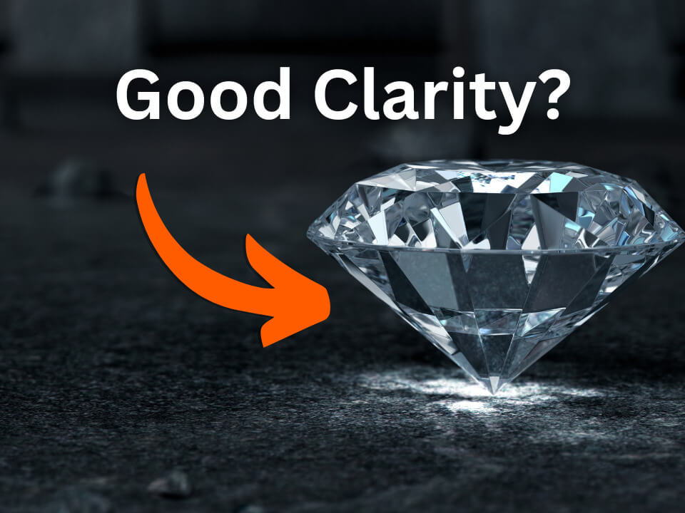 A diamond with good clarity