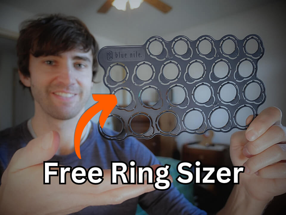 Free ring sizer from Blue Nile