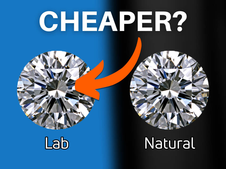 Lab grown diamonds are cheaper than natural diamonds